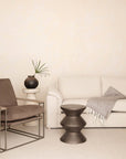 LH Home Concrete Inverted Concrete Outdoor Side Table