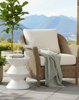 LH Home Concrete Inverted Concrete Outdoor Side Table
