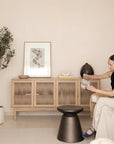 LH Home Concrete Mineral Concrete Outdoor Side Table