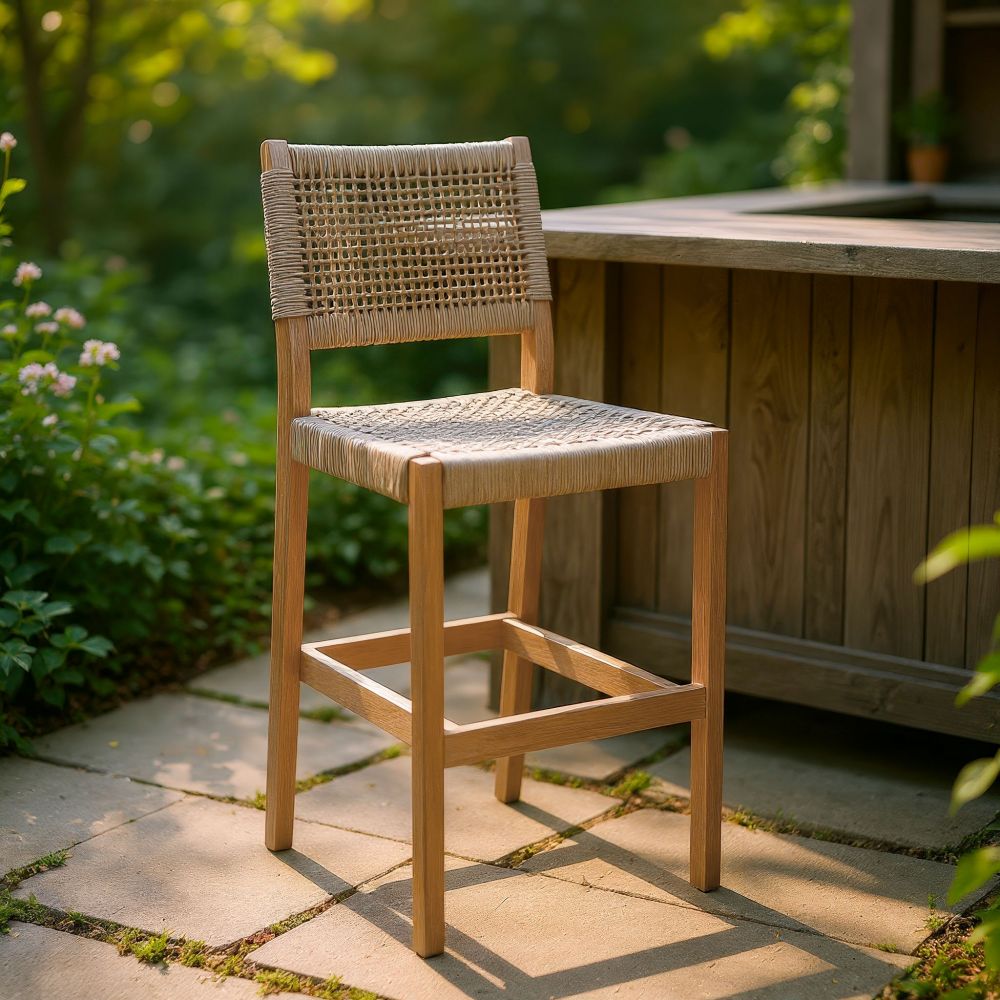 Zuo Modern Corde Olefin Fabric Outdoor Barstool