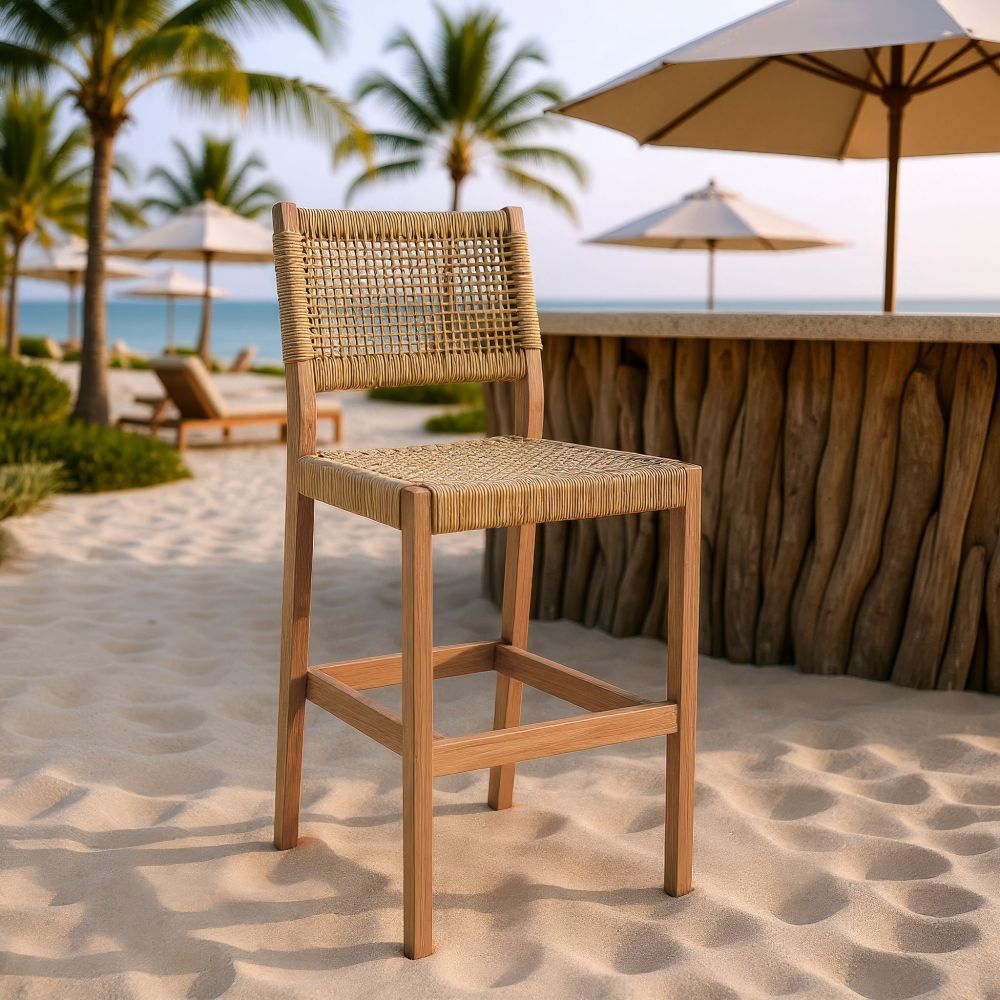 Zuo Modern Corde Olefin Fabric Outdoor Barstool