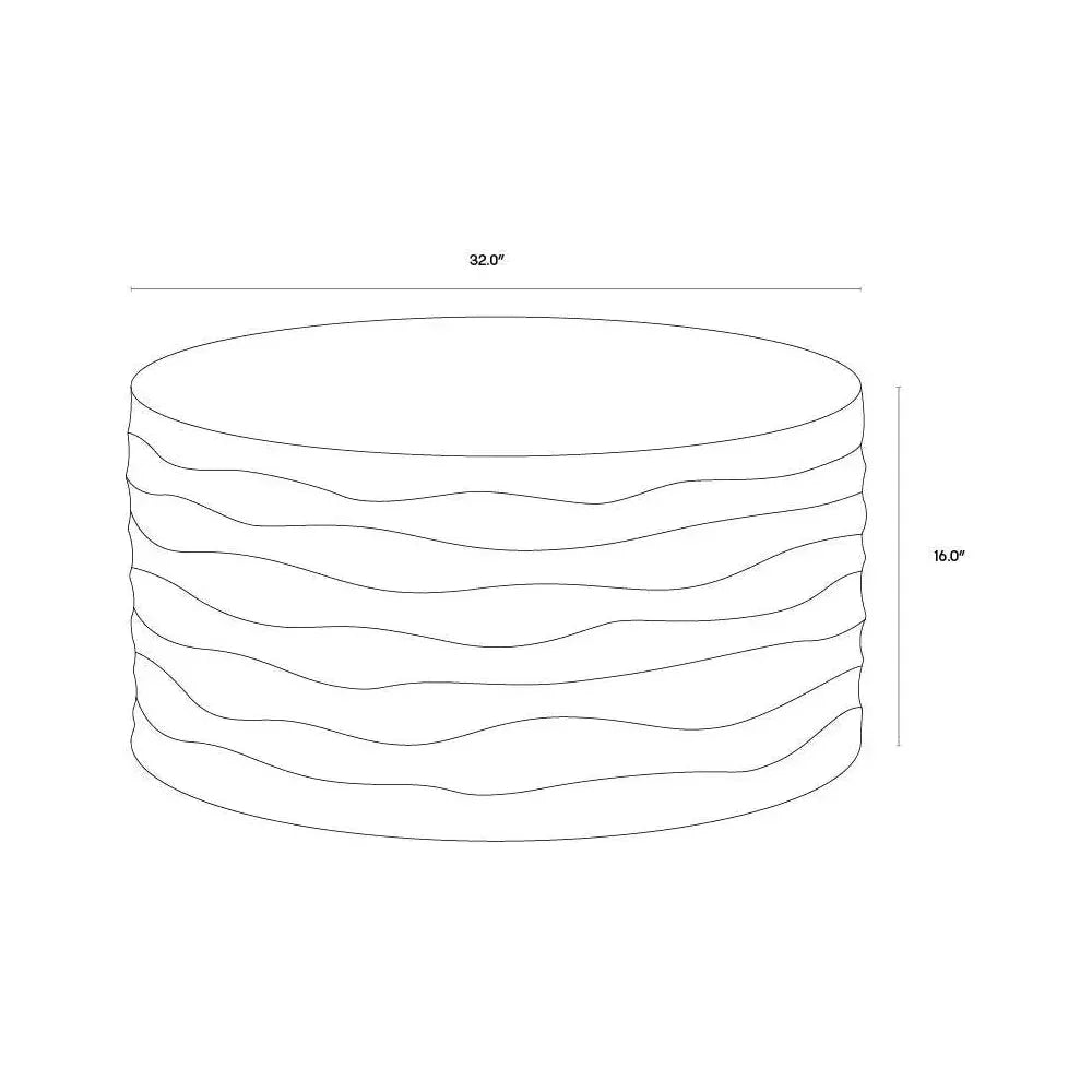 SUNPAN Corey Concrete Outdoor Round Coffee Table