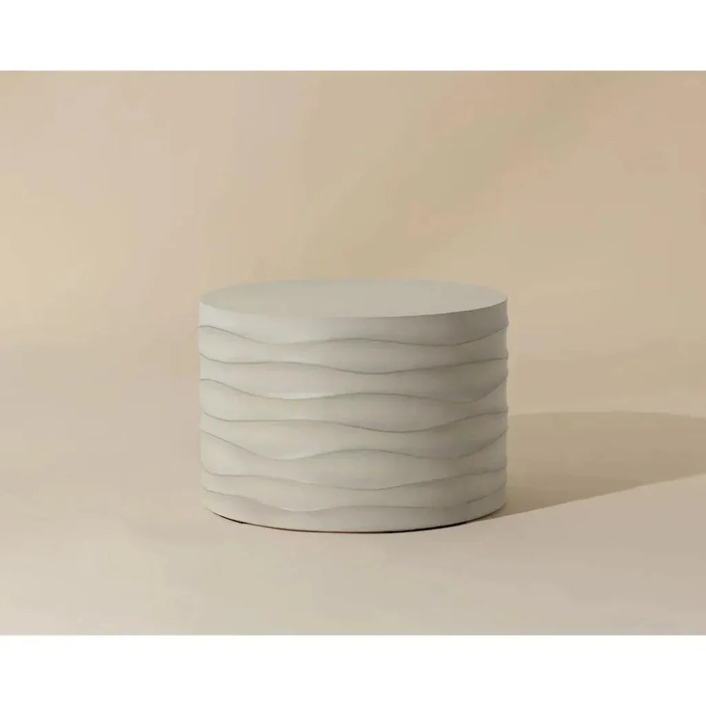 SUNPAN Corey Concrete Outdoor Round Coffee Table