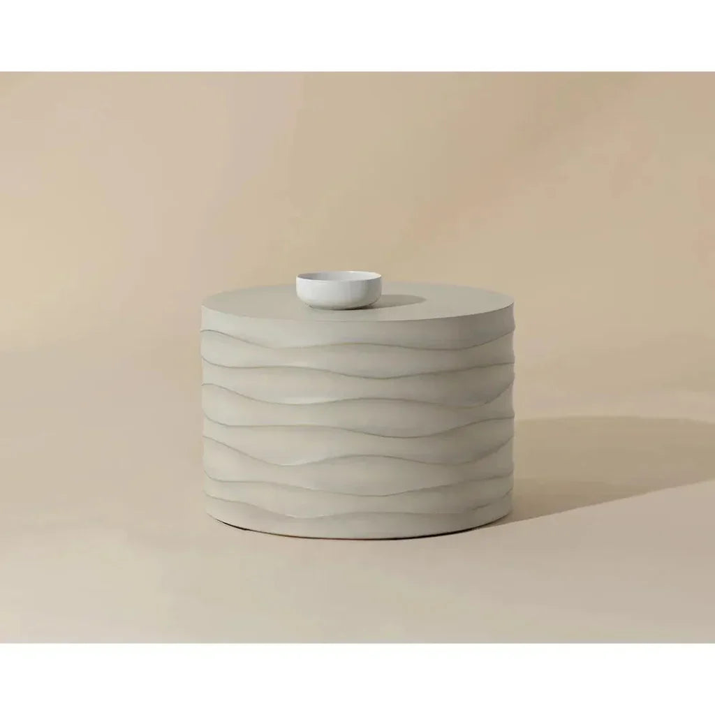 SUNPAN Corey Concrete Outdoor Round Coffee Table