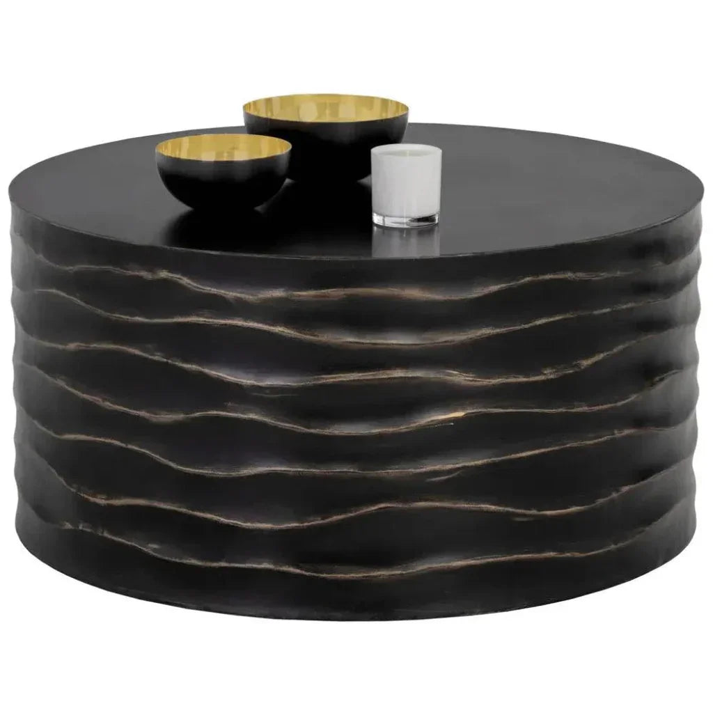 SUNPAN Corey Concrete Outdoor Round Coffee Table