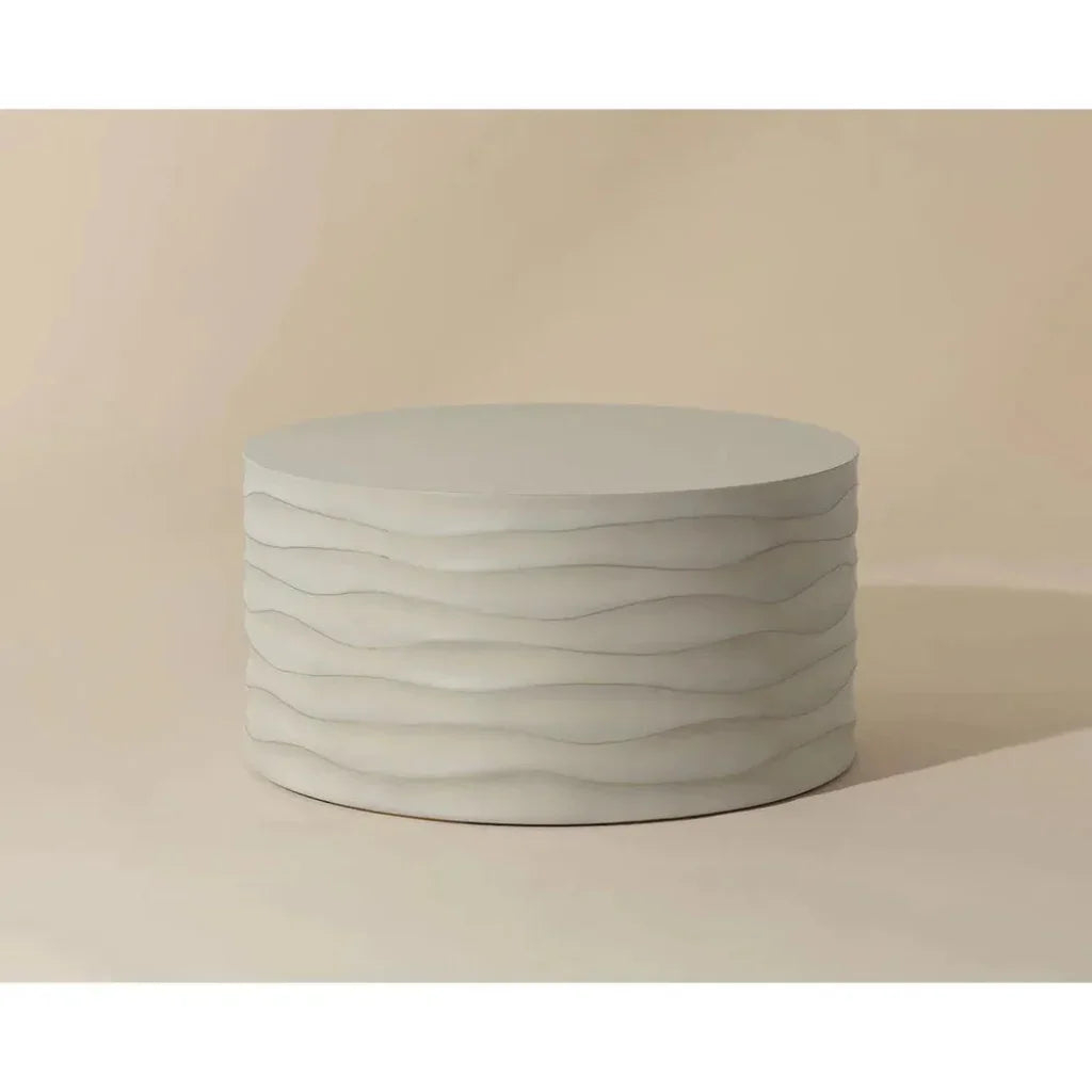 SUNPAN Corey Concrete Outdoor Round Coffee Table