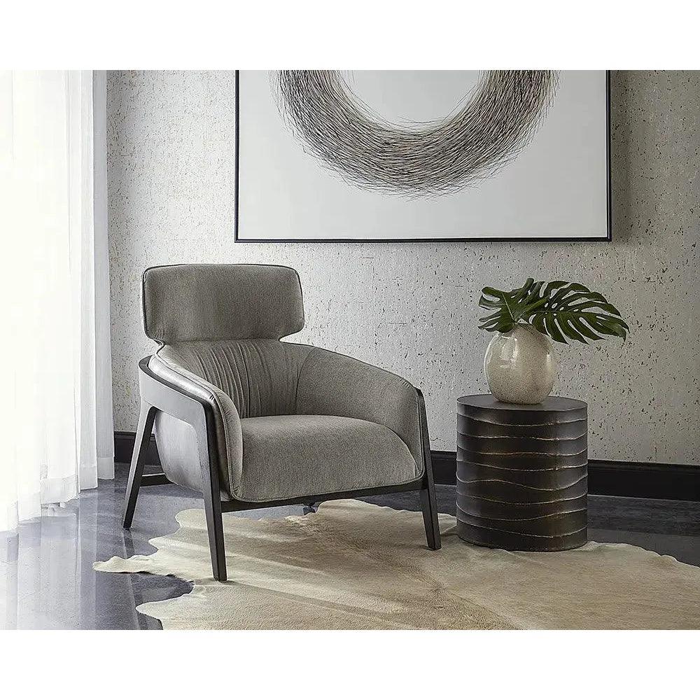 SUNPAN Corey Concrete Outdoor Round End Table