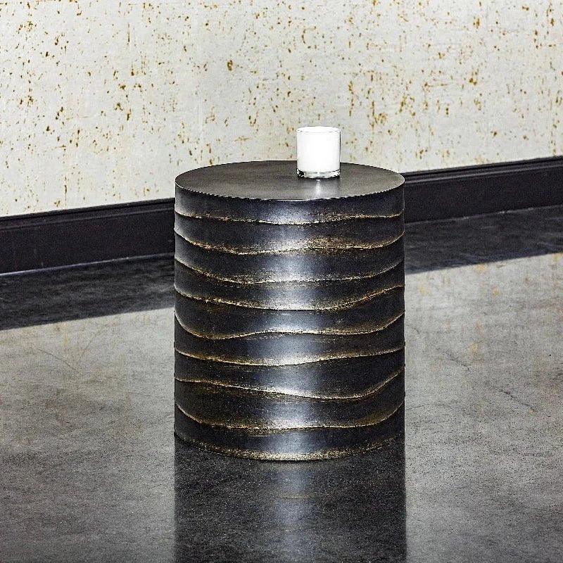 SUNPAN Corey Concrete Outdoor Round End Table