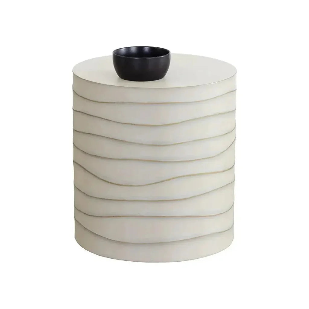SUNPAN Corey Concrete Outdoor Round End Table