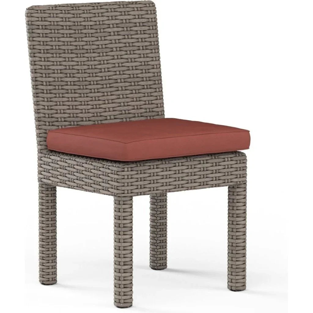 Sunset West Coronado Sunbrella Armless Outdoor Dining Chair 2PC