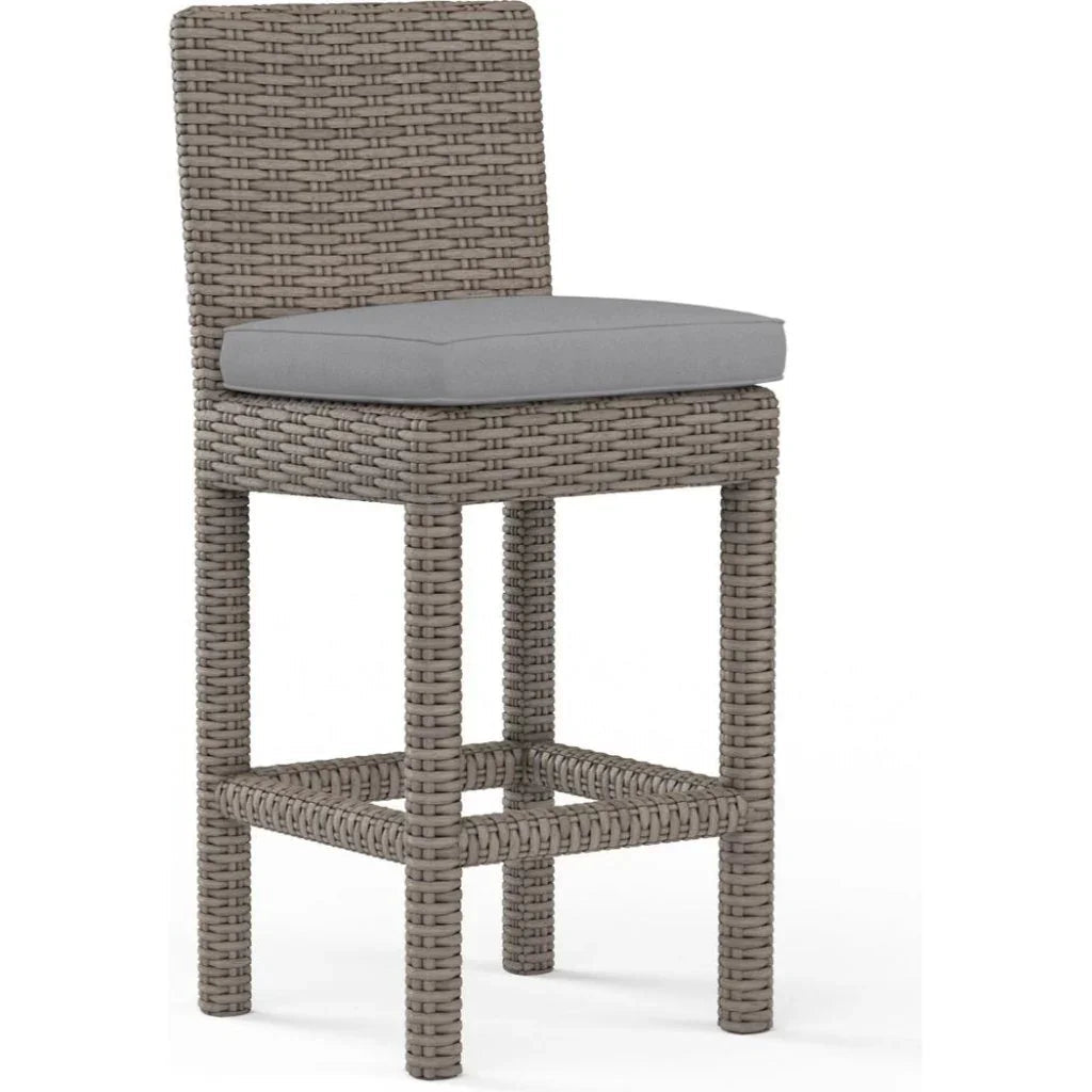 Coronado Sunbrella Outdoor Barstool-Outdoor Bar Stools-Sunset West-Canvas Granite-LOOMLAN