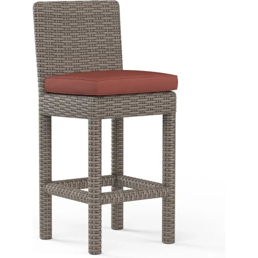 Coronado Sunbrella Outdoor Barstool-Outdoor Bar Stools-Sunset West-Canvas Henna-LOOMLAN