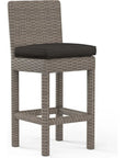 Coronado Sunbrella Outdoor Barstool-Outdoor Bar Stools-Sunset West-Spectrum Carbon-LOOMLAN