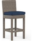 Coronado Sunbrella Outdoor Barstool-Outdoor Bar Stools-Sunset West-Spectrum Indigo-LOOMLAN