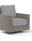 Coronado Sunbrella Swivel Outdoor Rocker-Outdoor Accent Chairs-Sunset West-Canvas Granite-LOOMLAN