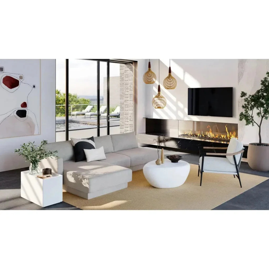 SUNPAN Corvo Concrete Outdoor Geometric Coffee Table