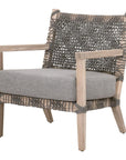 Costa Outdoor Club Chair Gray Teak-Outdoor Accent Chairs-Essentials For Living-LOOMLAN