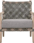 Costa Outdoor Club Chair Gray Teak-Outdoor Accent Chairs-Essentials For Living-LOOMLAN