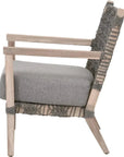 Costa Outdoor Club Chair Gray Teak-Outdoor Accent Chairs-Essentials For Living-LOOMLAN