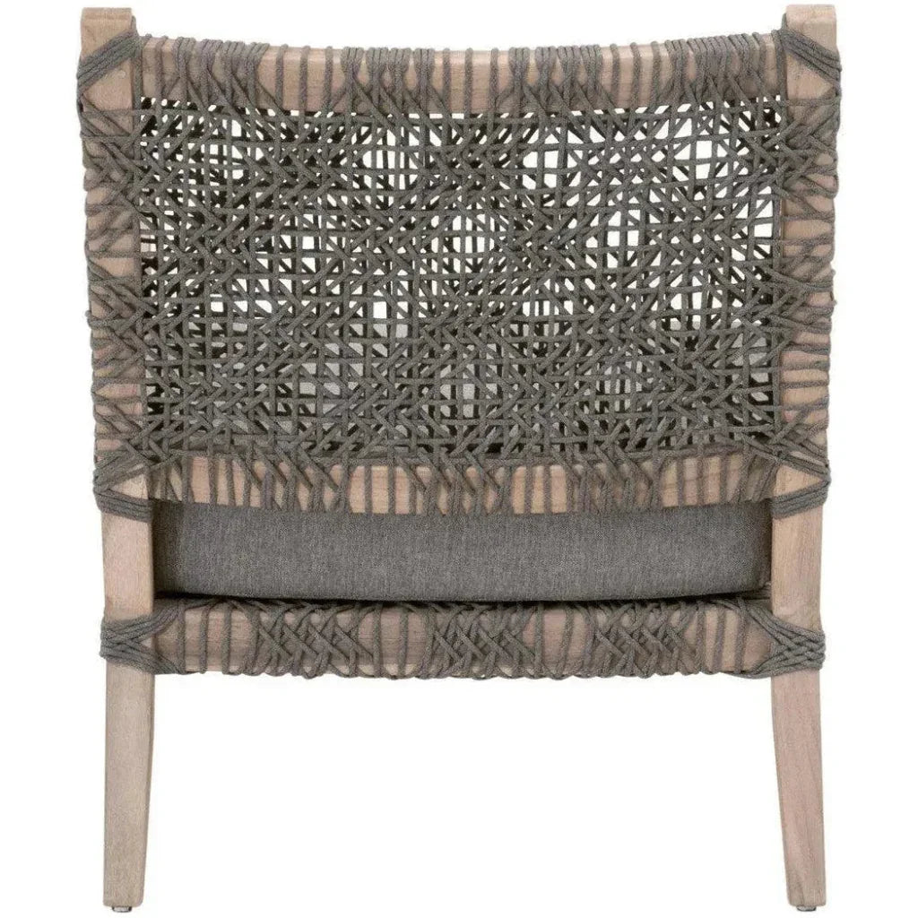 Costa Outdoor Club Chair Gray Teak-Outdoor Accent Chairs-Essentials For Living-LOOMLAN