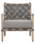 Costa Outdoor Club Chair Gray Teak-Outdoor Accent Chairs-Essentials For Living-LOOMLAN