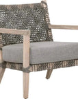 Costa Outdoor Club Chair Gray Teak-Outdoor Accent Chairs-Essentials For Living-LOOMLAN