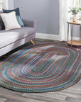 Rhody Rug Country Jewel Braided Oval Reversible Outdoor Area Rugs