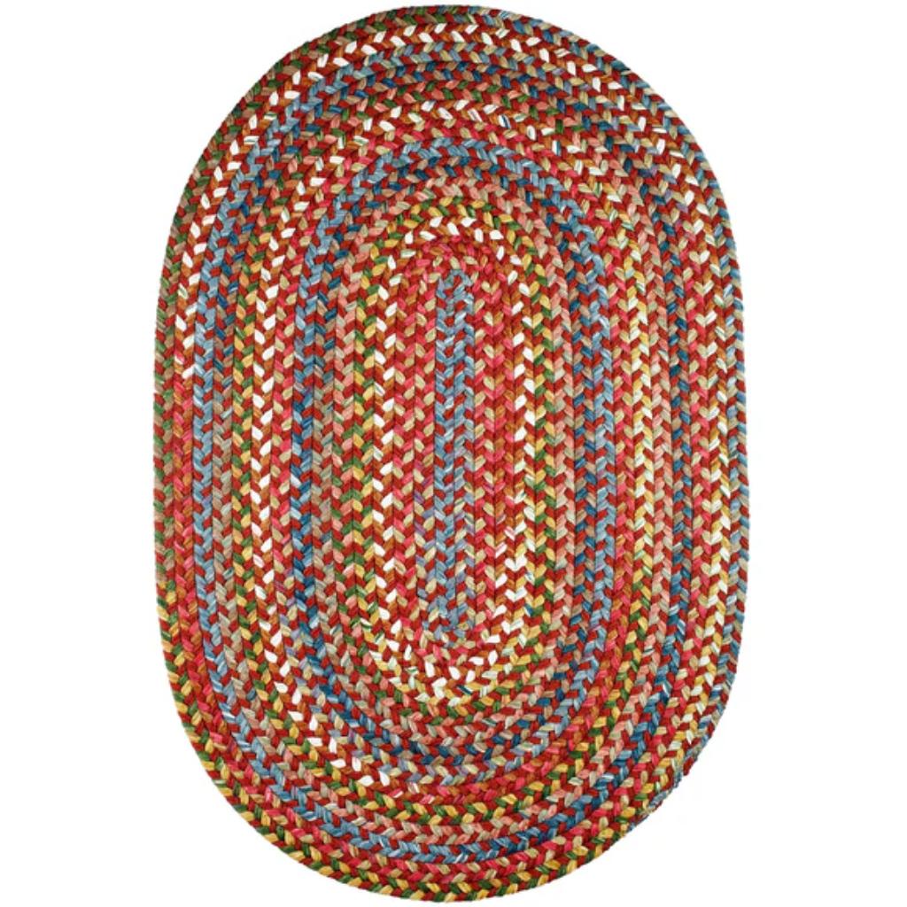 Rhody Rug Country Jewel Braided Oval Reversible Outdoor Area Rugs