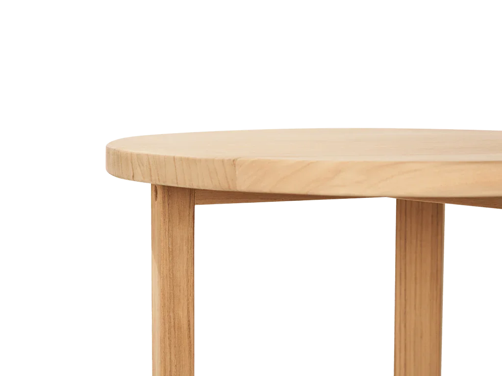 HiTeak Cross Legs Nesting Teak Patio Side Table