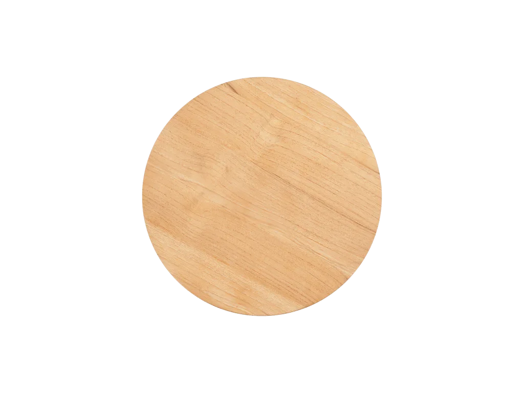 HiTeak Cross Legs Nesting Teak Patio Side Table