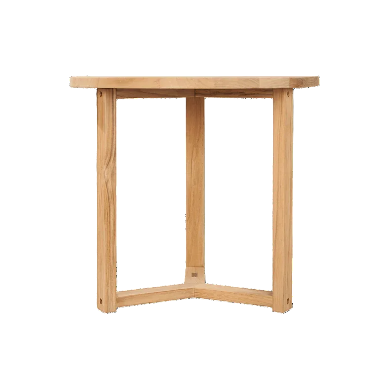 HiTeak Cross Legs Nesting Teak Patio Side Table