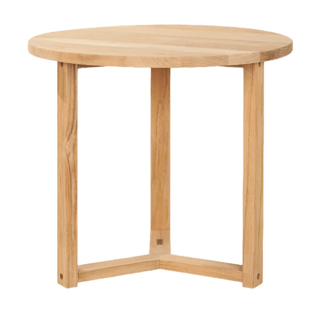 HiTeak Cross Legs Nesting Teak Patio Side Table