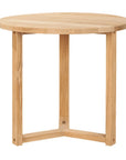 HiTeak Cross Legs Nesting Teak Patio Side Table
