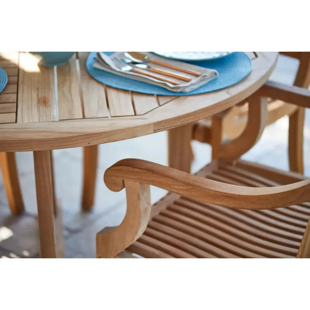 HiTeak Curtis 47.25-inch Round Outdoor Dining Table