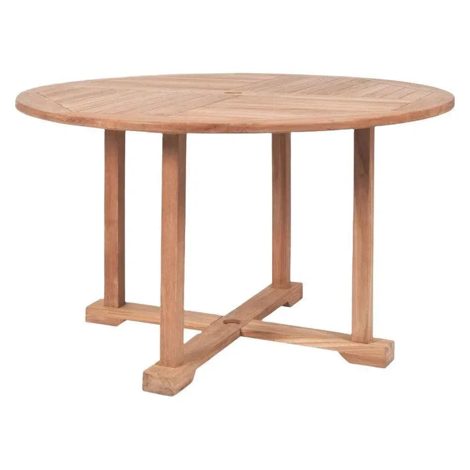 HiTeak Curtis 47.25-inch Round Outdoor Dining Table