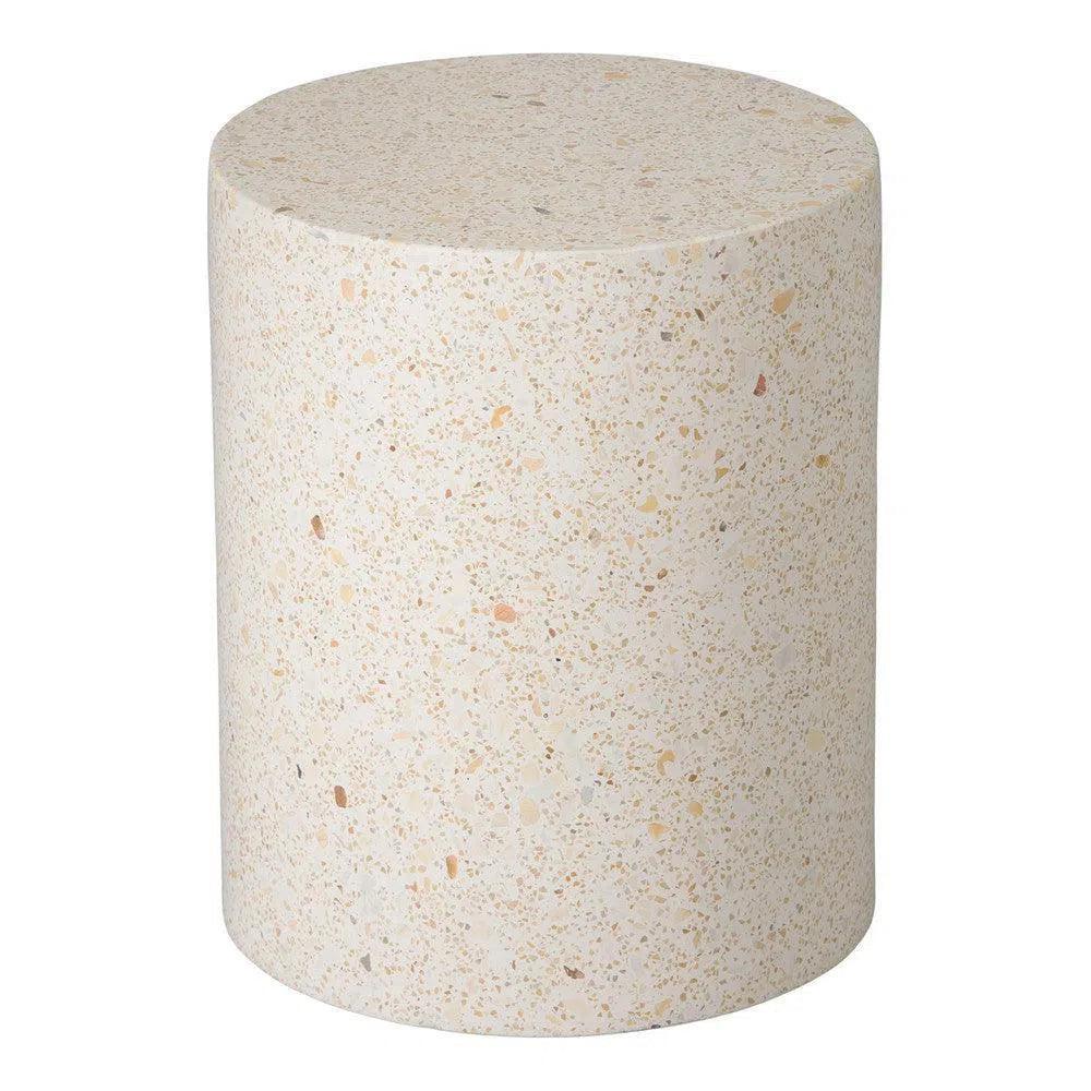 Emissary Cylinder 18 in.Terrazzo Garden Stool