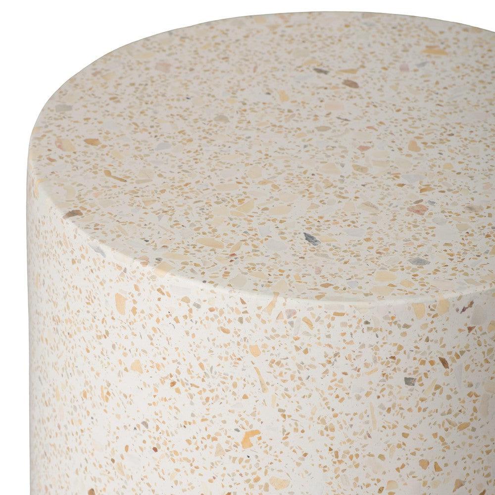 Cylinder 18 in.Terrazzo Garden Stool-Outdoor Stools-Emissary-LOOMLAN