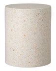 Cylinder 18 in.Terrazzo Garden Stool-Outdoor Stools-Emissary-Terrazzo Yellow-LOOMLAN