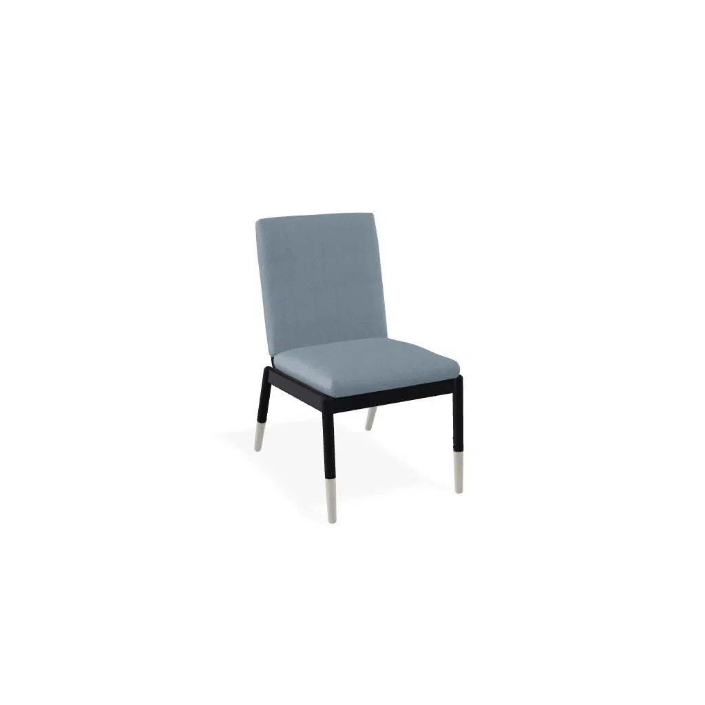 Welles Cushion Armless Dining Chair With Rustic Polymer Leg