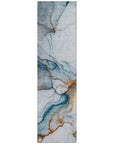 LOOMLAN Rugs Daeanor Blue Washable Indoor-Outdoor Rug