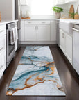 LOOMLAN Rugs Daeanor Blue Washable Indoor-Outdoor Rug