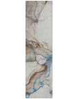 LOOMLAN Rugs Daeanor Brown Washable Indoor-Outdoor Rug