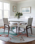 LOOMLAN Rugs Daeanor Teal Washable Indoor-Outdoor Rug