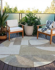 LOOMLAN Rugs Daeel Brown Washable Indoor-Outdoor Rug