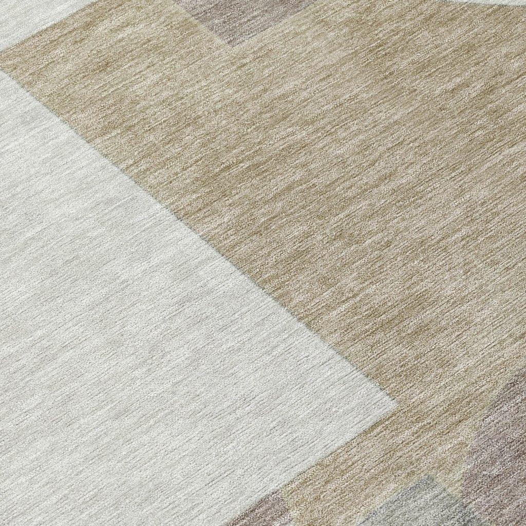 LOOMLAN Rugs Daeel Brown Washable Indoor-Outdoor Rug