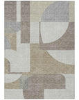 LOOMLAN Rugs Daeel Brown Washable Indoor-Outdoor Rug