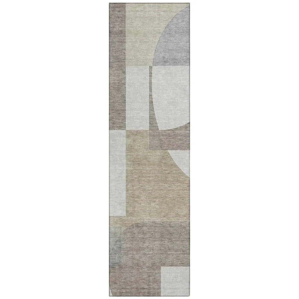 LOOMLAN Rugs Daeel Brown Washable Indoor-Outdoor Rug