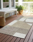 LOOMLAN Rugs Daeel Brown Washable Indoor-Outdoor Rug