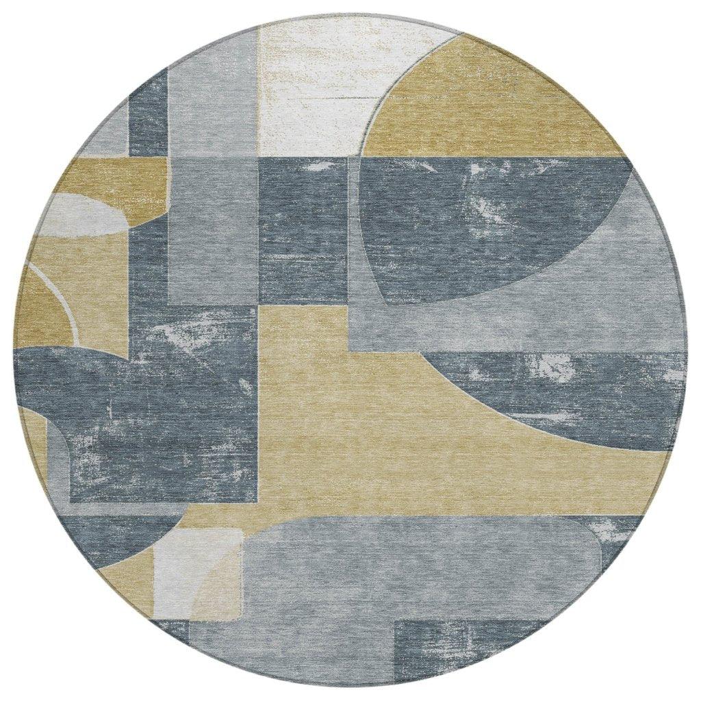 LOOMLAN Rugs Daeel Gray Washable Indoor-Outdoor Rug