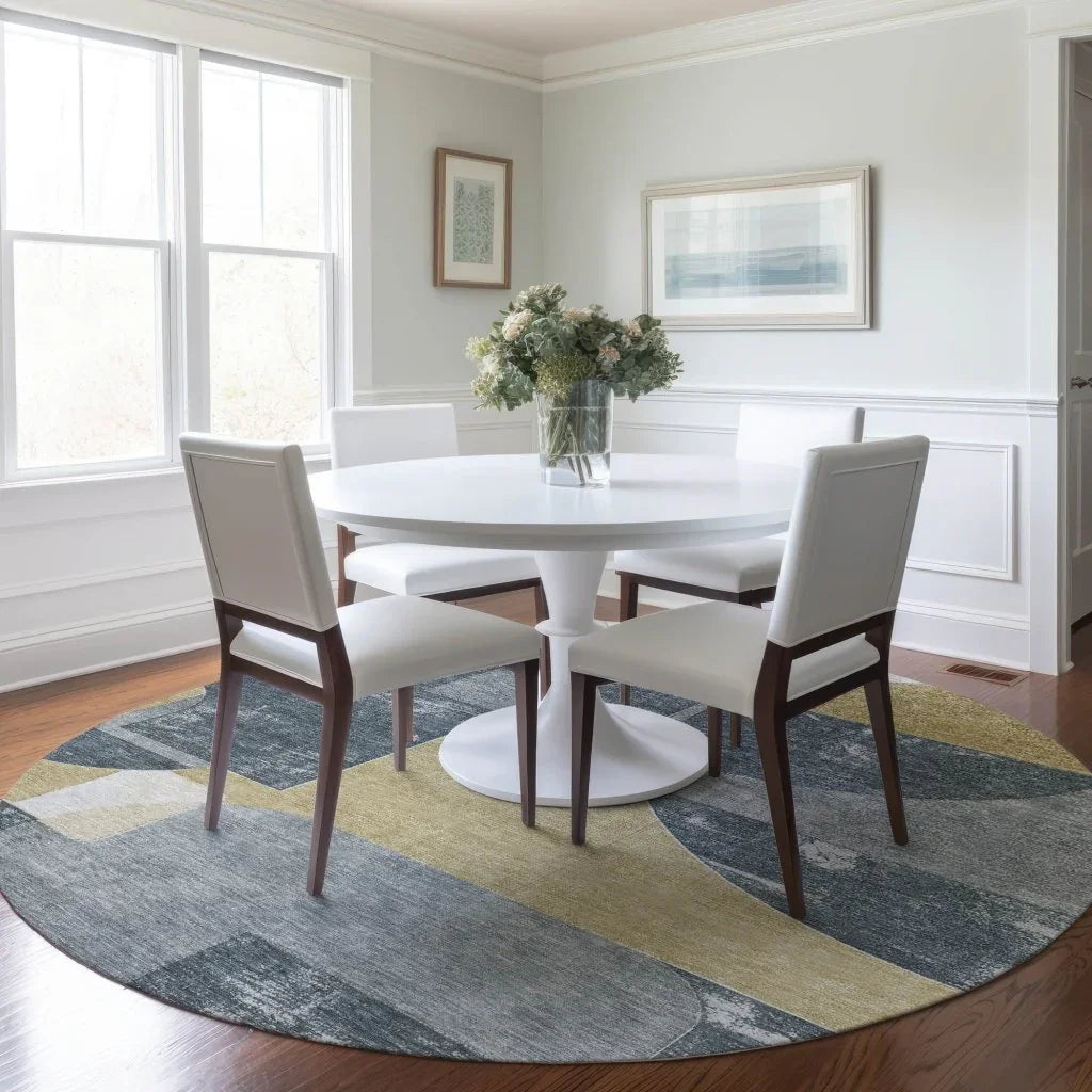 LOOMLAN Rugs Daeel Gray Washable Indoor-Outdoor Rug
